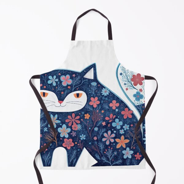 Item preview, Floral Pattern Cat Illustration – Whimsical Botanical Feline Art designed and sold by ForeverPrintsOK.