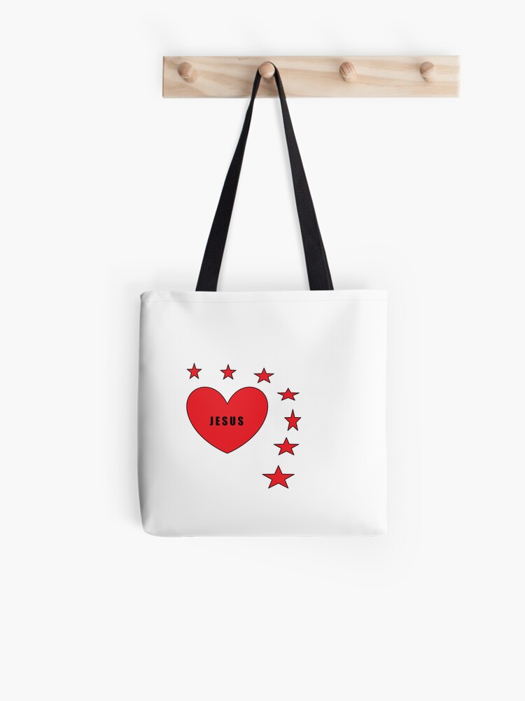 Thumbnail 1 of 2, Tote Bag, Jesus designed and sold by Anointedtoday.