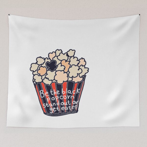 Item preview, be the black popcorn sticker designed and sold by Forest Berry Art.