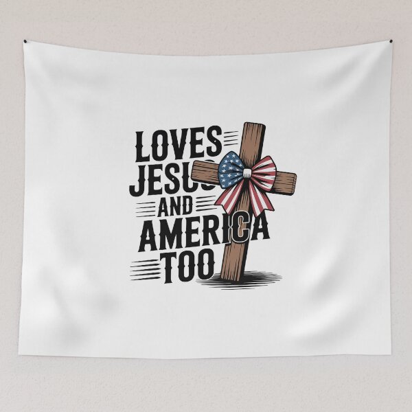 Artikelvorschau, Liebt Jesus und auch Amerika entworfen und verkauft von jkrphoto.