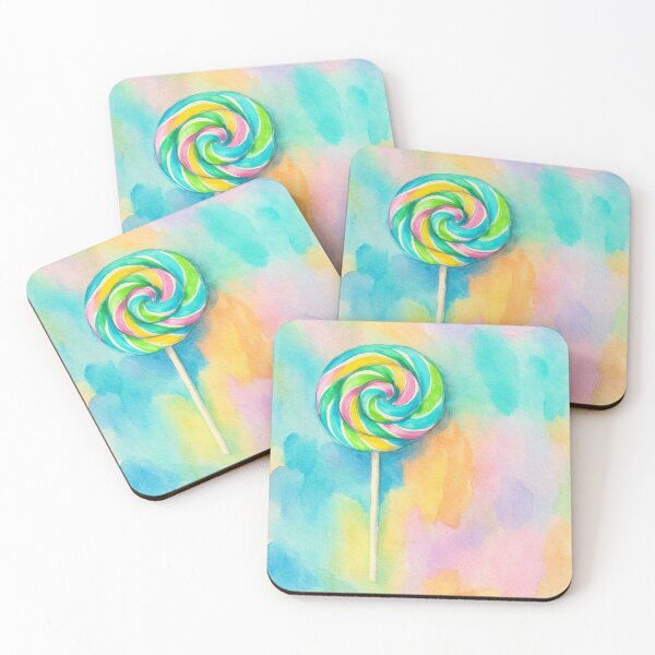 Item preview, Rainbow Lollipop Delight - Watercolor Style designed and sold by Pacika.