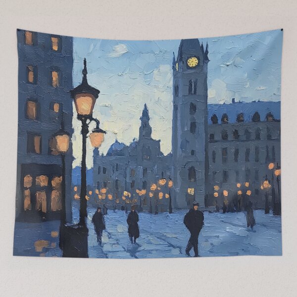 Item preview, Old Montreal | Post-impressionist painting style designed and sold by ComicsFactory.
