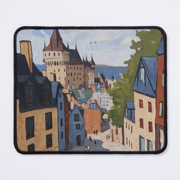 Item preview, Old Quebec | Post-impressionist painting style designed and sold by ComicsFactory.