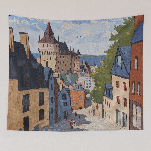 Item preview, Old Quebec | Post-impressionist painting style designed and sold by ComicsFactory.