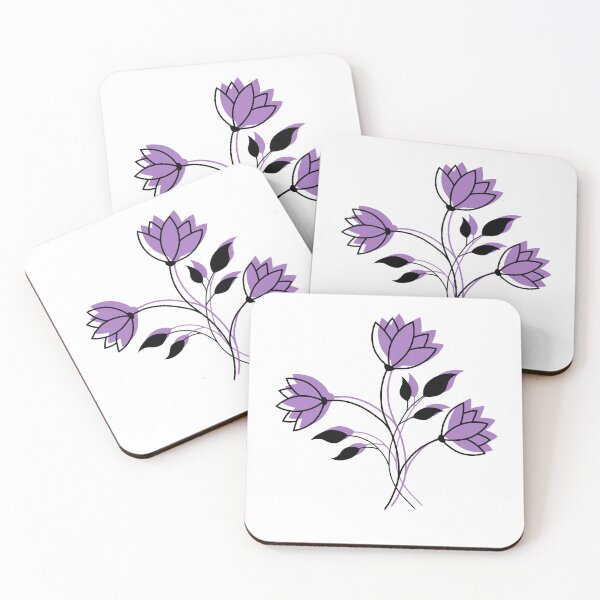 Item preview, Dainty Florals - Purple designed and sold by TheeForestFox Shop.