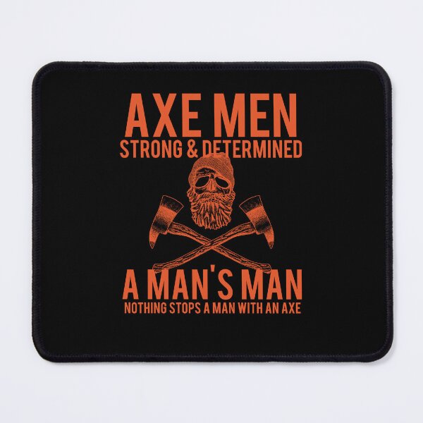 Item preview, Lumberjack Skull Beard Axe Man Strong Determined Masculine Woodsman Quote designed and sold by StickerAndLove.