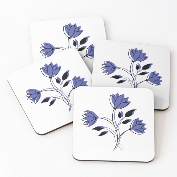 Item preview, Dainty Florals - Indigo designed and sold by TheeForestFox Shop.