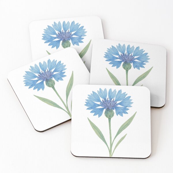 Item preview, A watercolor illustration of Cornflower designed and sold by GentleMuse.