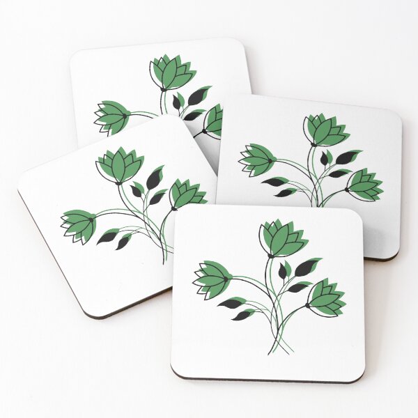 Item preview, Dainty Florals - Green designed and sold by TheeForestFox Shop.