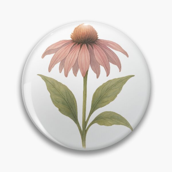 Item preview, A watercolor illustration of Echinacea designed and sold by GentleMuse.