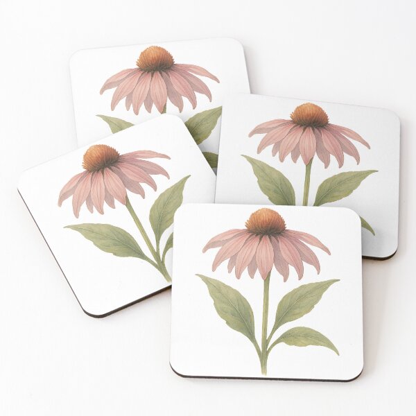Item preview, A watercolor illustration of Echinacea designed and sold by GentleMuse.