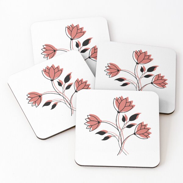 Item preview, Dainty Florals - Red designed and sold by TheeForestFox Shop.
