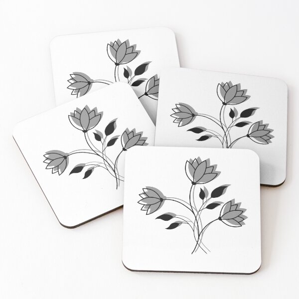 Item preview, Dainty Florals - Grey designed and sold by TheeForestFox Shop.