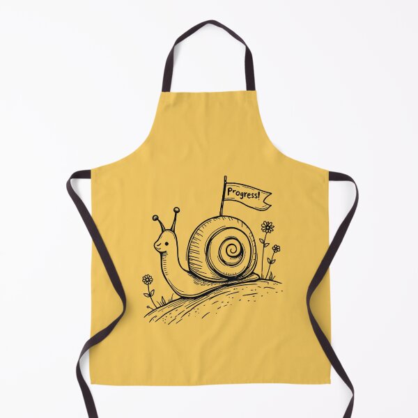 Item preview, Snail with a Flag Saying "Progress" designed and sold by VibeTCreations.