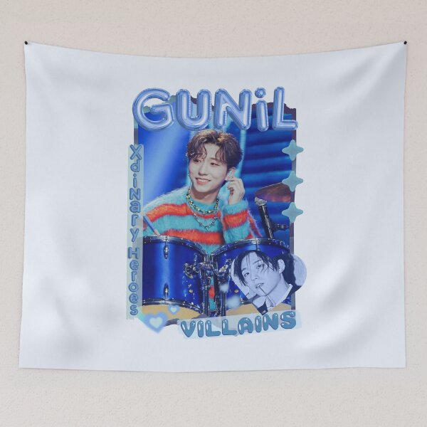 Item preview, Gunil Xdinary Heroes Kpop Boy Band Cool Blue Collage Art Design designed and sold by HELL0WBELLO.
