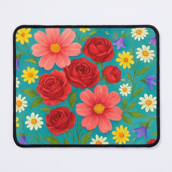 Item preview, Vibrant Floral Pattern with Roses and Daisies designed and sold by shogan712.