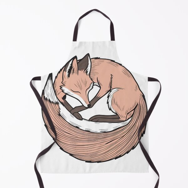 Item preview, Curled-Up Fox – Pastel Line Art Illustration of Sleeping Fox designed and sold by echowood26.