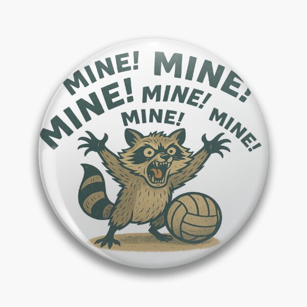 Item preview, Volleyball - MINE Raccoon Calls the Ball designed and sold by VestaDesigns.