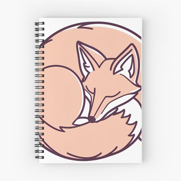 Item preview, Pastel Fox Curl – Minimal Line Art of Cozy Sleeping Fox designed and sold by echowood26.