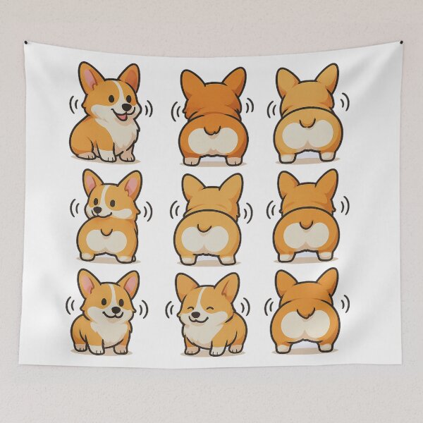 Item preview, CORGI DOG WIGGLE BUTTS, AI designed and sold by davidjulie.