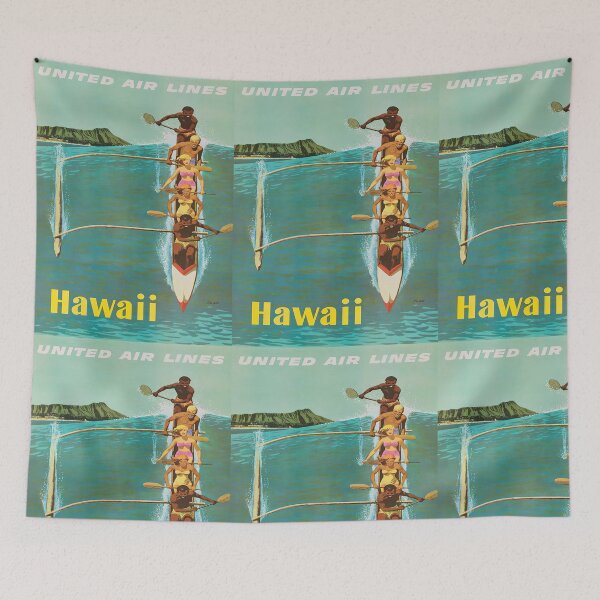 Item preview, United Airlines Hawaii Travel Poster  designed and sold by TeeARTHY.