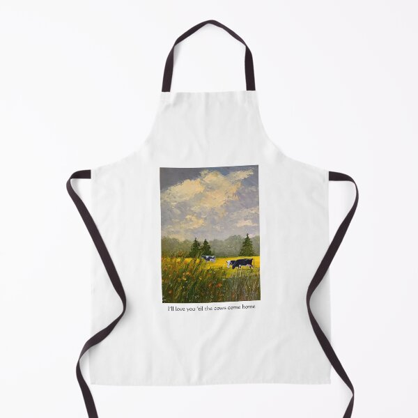 Item preview, Love You 'Til the COWS come HOME with painting of Cows in Sunny Field designed and sold by JoyfulWhimsy.