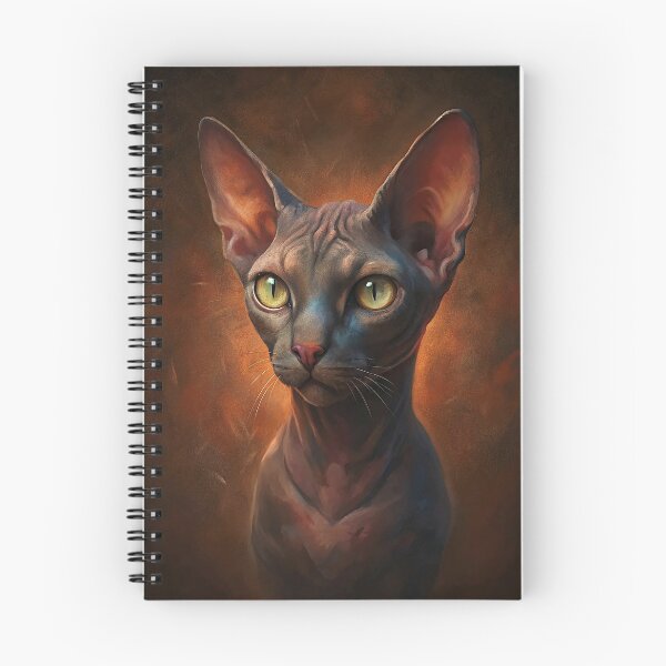 Item preview, Majestic Sphynx Cat Portrait Striking Golden Eyes Unique Texture Art designed and sold by Rostislav Bouda.