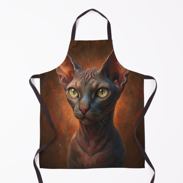 Item preview, Majestic Sphynx Cat Portrait Striking Golden Eyes Unique Texture Art designed and sold by Rostislav Bouda.