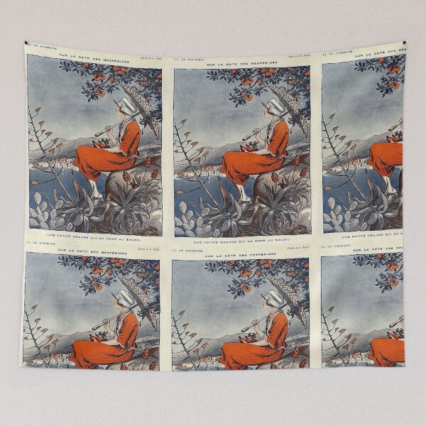 Item preview, Vie Parisienne Cover Fashion Lady Umbrella Beach Orange Fruit Vintage   designed and sold by TeeARTHY.