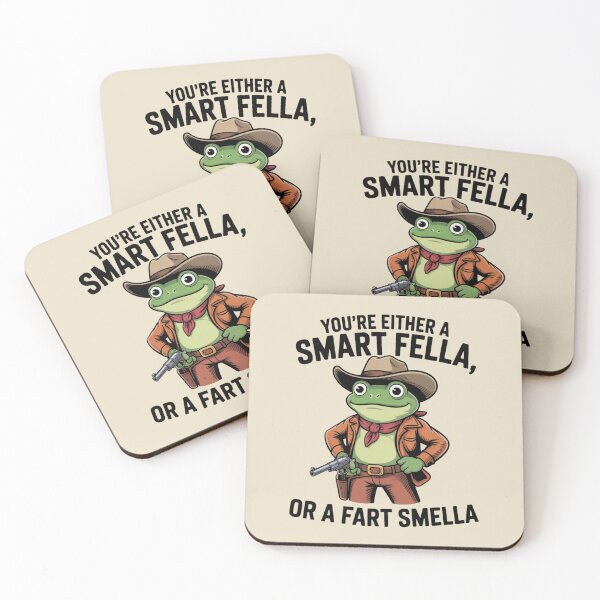 Item preview, You're Either A Smart Fella Or A Fart Smella Vintage Frog, Cowboy Frog, Fart Joke designed and sold by Dabbing Turtle Designs.