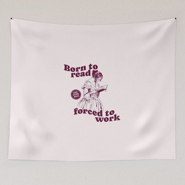 Item preview, Born to read, forced to work  designed and sold by Keeping Art Heavenly.