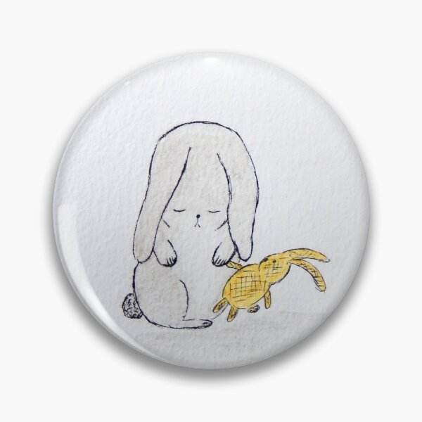 Item preview, Sad Bunny with Stuffed Toy | Cute Bunnies Illustration | Bunny Character Art designed and sold by AngelaMarieArt.