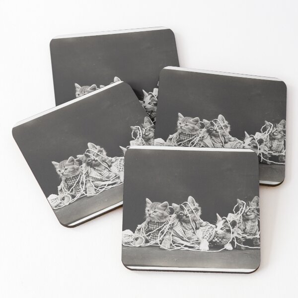 Item preview, Cats Playing with String - Vintage Photograph designed and sold by RainyDayTees.