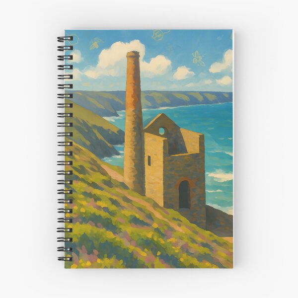 Item preview, Wheal Coates Tin Mine | Cornish Coast Landscape Illustration designed and sold by celtveor.