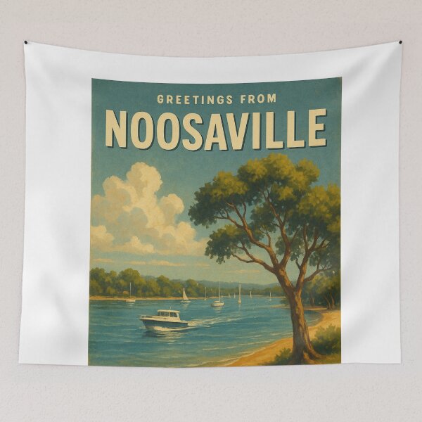 Item preview, Noosaville River Boats and Tree Queensland Australia designed and sold by Aryabek.