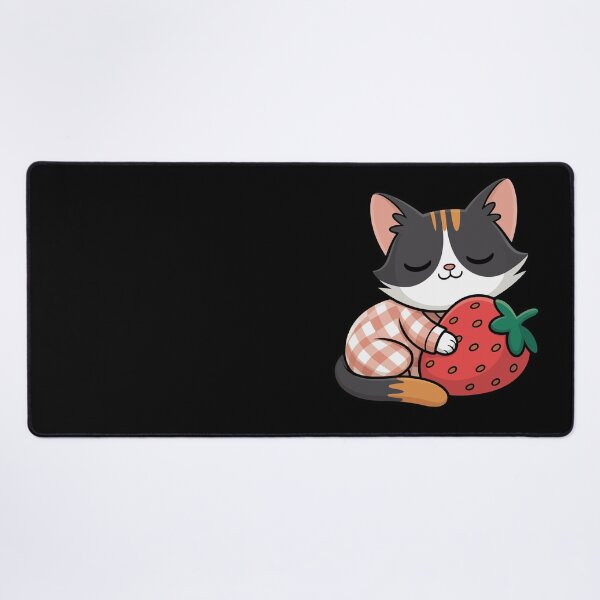 Item preview, strawberry and cat designed and sold by jkrphoto.