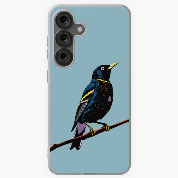 Item preview, Modern starling on branch pop art illlustration designed and sold by feenandneen.