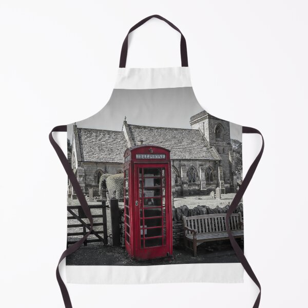 Item preview, English telephone box and church designed and sold by Martin Fenton.