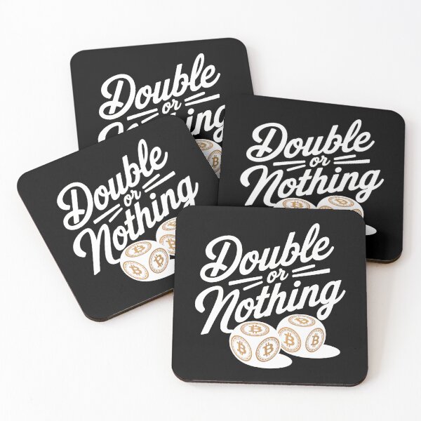 Item preview, Double or nothing, bitcoin to the moon, bitcoin crypto designed and sold by NoetherSym.