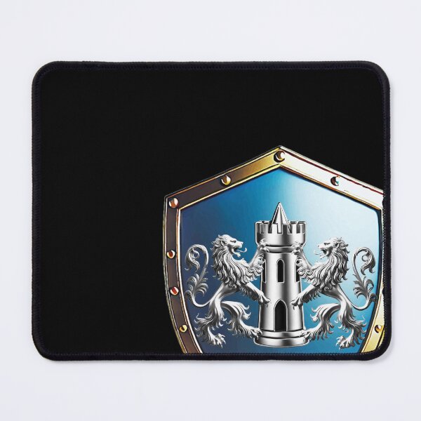 Item preview, Kelly Family Shield Twin Lions and Tower with Proud Name Banner designed and sold by Highlandkings.