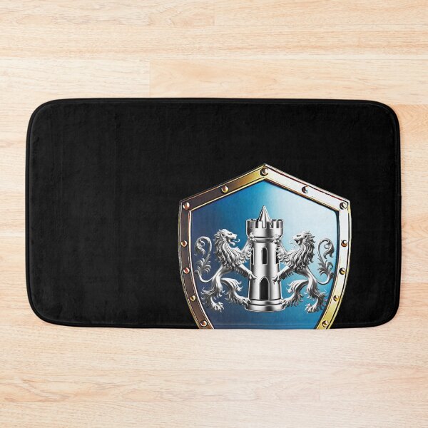 Item preview, Kelly Family Shield Twin Lions and Tower with Proud Name Banner designed and sold by Highlandkings.