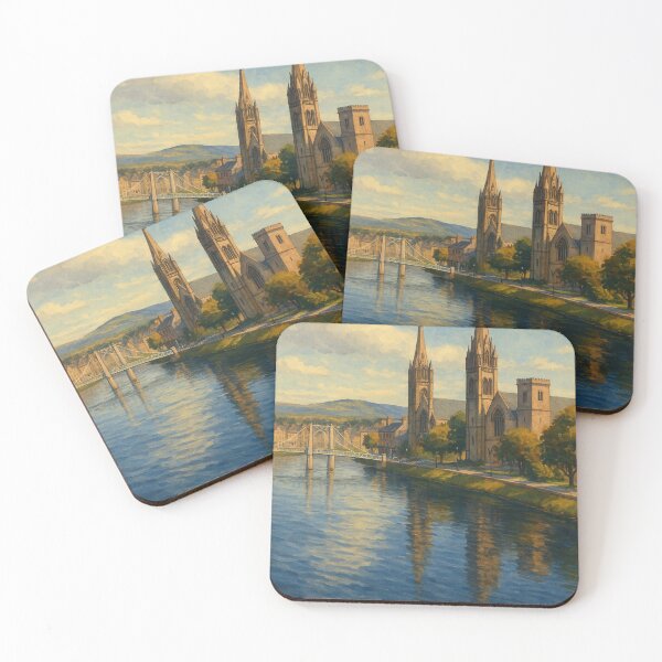 Item preview, Inverness Riverfront Cathedral Scene Scotland  designed and sold by Aryabek.