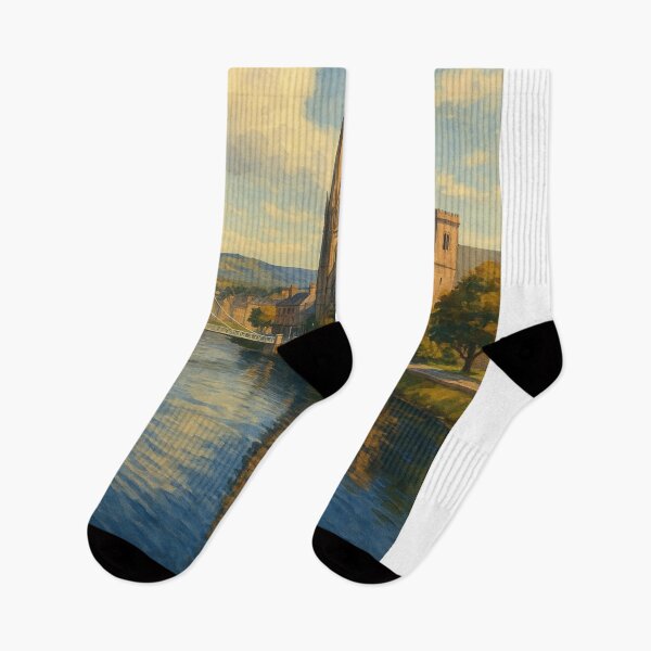 Item preview, Inverness Riverfront Cathedral Scene Scotland  designed and sold by Aryabek.
