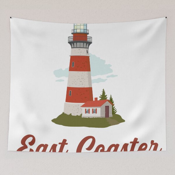 Item preview, Lighthouse with East Coaster print designed and sold by NoirBloom.