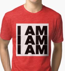 Sylvia Plath quote - I am I am I am OM Tri-blend T-Shirt