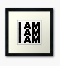 Sylvia Plath quote - I am I am I am OM Framed Print
