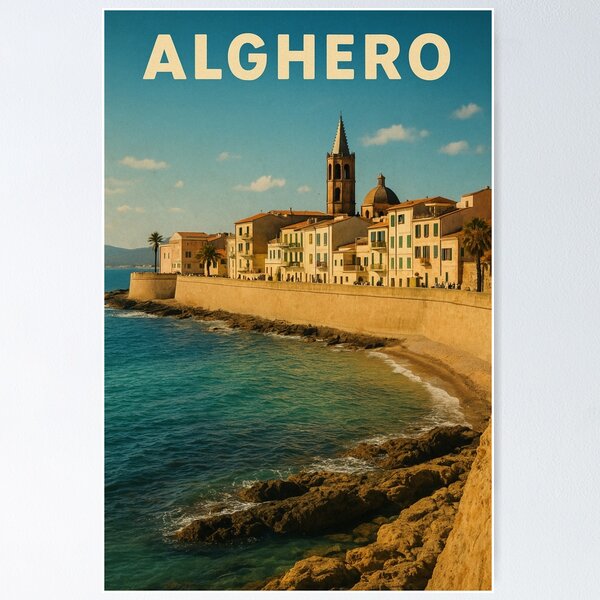 Item preview, Alghero Sardinia Seaside Promenade designed and sold by Aryabek.