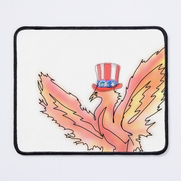 Item preview, Fiery Phoenix in Uncle Sam Hat – Patriotic American Fantasy Bird designed and sold by Ashley’sAnimalz.