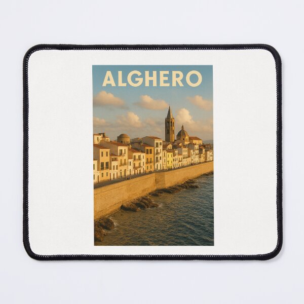 Item preview, Alghero Sardinia Coastal Wall View designed and sold by Places On Earth.