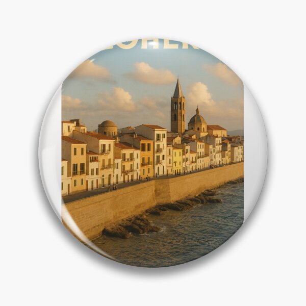 Item preview, Alghero Sardinia Coastal Wall View designed and sold by Places On Earth.